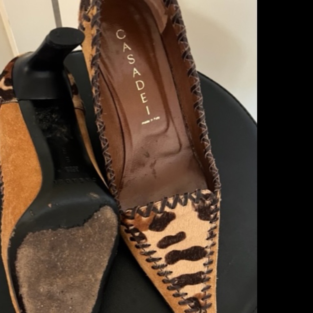 Casadei Italy Animal print Suede. Pointed Toe Size UK 5, Aust 6.5 - Picture 3 of 7